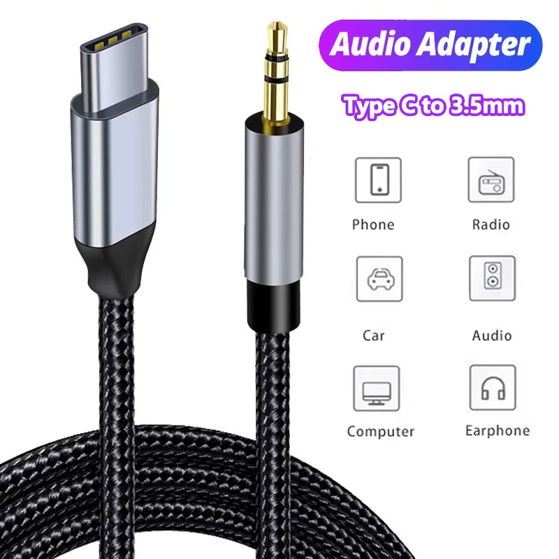 AUX Audio Cable USB C to 3.5mm Jack AUX Cord