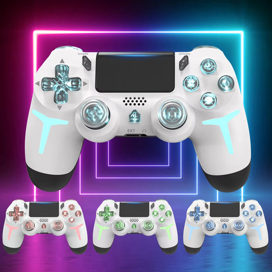 Wireless Game Controller For PS4 PS3 Console Computer PC LED Bluetooth