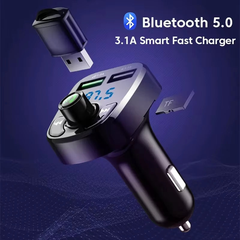 Car Bluetooth FM Audio Receiver Hands-Free Bluetooth