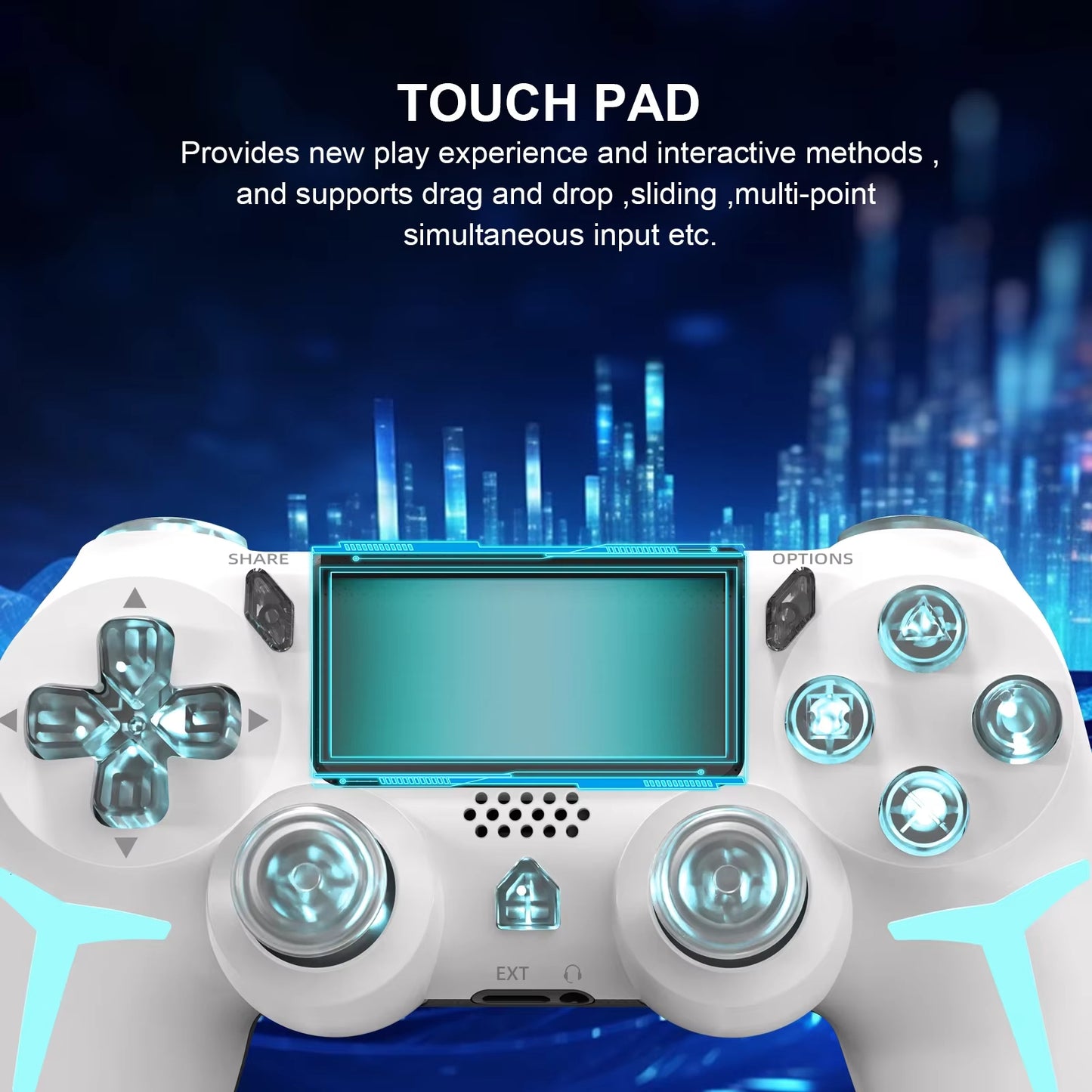 Wireless Game Controller For PS4 PS3 Console Computer PC LED Bluetooth